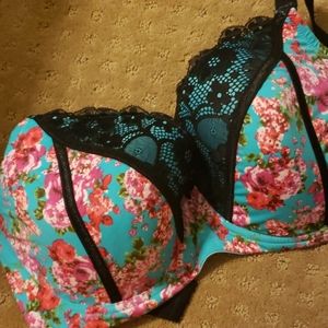 Blue floral 40F bra